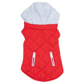 Weekender Dog Sweatshirt Hoodie (Color: RED, size: Large)