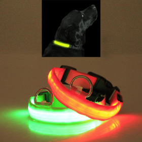 LED Dog Safety Halo-Style Collar (Color: Green, size: Xlarge)