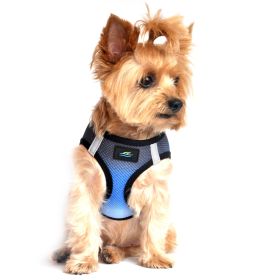 Polka Dot Choke‑Free Dog Harness – Step‑In Style (Color: Midnight Sky, size: XXS)