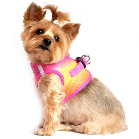 Polka Dot Choke‑Free Dog Harness – Step‑In Style (Color: Raspberry Pink & Orange, size: XXS)