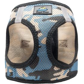 Polka Dot Choke‑Free Dog Harness – Step‑In Style (Color: BLUE CAMO, size: S)