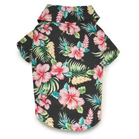 Hawaiian Breeze Camp Dog Shirt 🌺 (Color: Black, size: Medium)