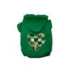 Athletic Dog Hoodie - Emerald Mosaic Heart