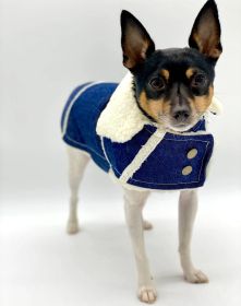 Ranch-Ready Dog Coat (Color: Sherpa Lined Denim, size: XXS)