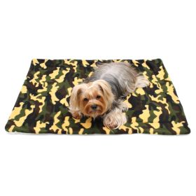 Double-layer Fleece Dog Blanket (Color: Camouflage)