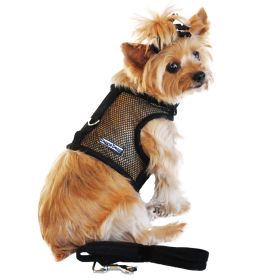 Cool Mesh Dog Harness (Color: Solid Black, size: SMALL)