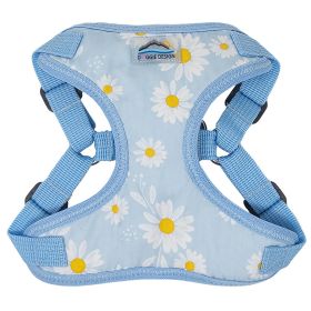 Wrap and Snap Choke Free Dog Harness (Color: Blue Daisy, size: Small)