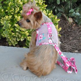 Cool Mesh Harness Hawaiian Hibiscus (Color: pink, size: Large)