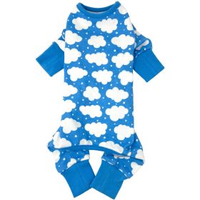 CuddlePup Dog Pajamas (Color: Fluffy Clouds, size: Large)