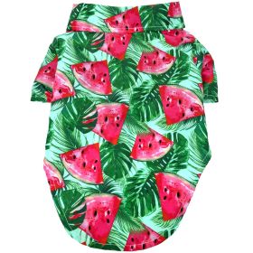 Hawaiian Camp Shirt - Multiple Designs (Color: Juicy Watermelon, size: SMALL)