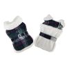 Plaid Sherpa‑Lined Dog Harness Coat & Maching Leash