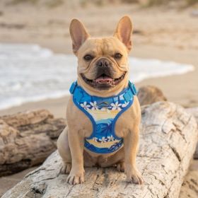 Wrap and Snap Choke Free Dog Harness (Color: Catching Waves, size: Medium)