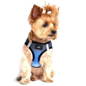 Polka Dot Choke‑Free Dog Harness – Step‑In Style (Color: Midnight Sky, size: L)