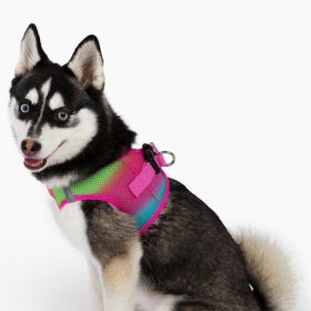 Polka Dot Choke‑Free Dog Harness – Step‑In Style (Color: Cotton Candy, size: XL)