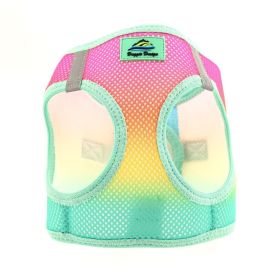 Polka Dot Choke‑Free Dog Harness – Step‑In Style (Color: Beach Party, size: L)