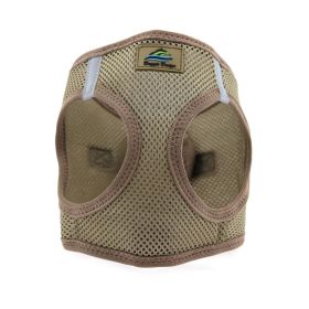 Polka Dot Choke‑Free Dog Harness – Step‑In Style (Color: Fossil Brown, size: L)
