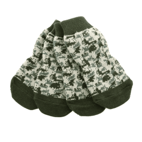 Non‑Skid Dog Socks for Slippery Floors (Color: Camo, size: X-Large)