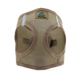 Polka Dot Choke‑Free Dog Harness – Step‑In Style (Color: Fossil Brown, size: M)